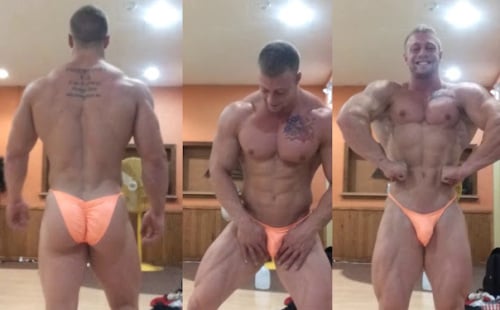 A Bodybuilder Enjoying the Attention (Video)