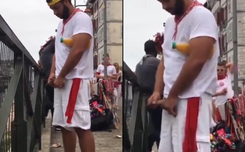 Spy on bearded dude caught peeing in public
