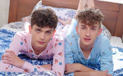Horny Twinks in Onesies with Stiff Morning Cocks!