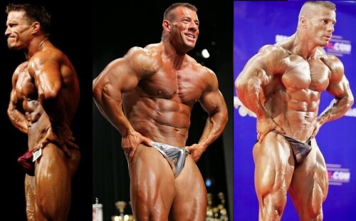 Bodybuilders caught with boners on stage