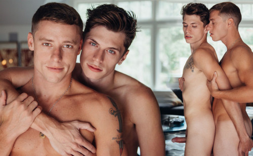 Muscle jocks Justin Matthews and Troy Accola fuck