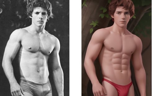 Vintage sexy guy modernized