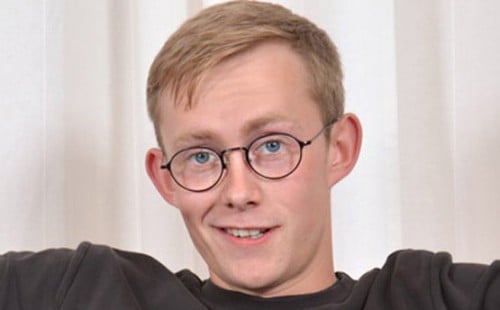 Nerdy Nickie Styles Jacks Off His Uncut Dick