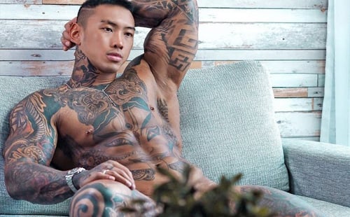 Muscle and asian ink