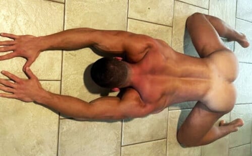 Suntanned but white ass