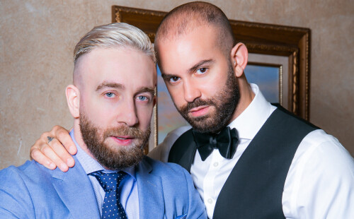 Handsome Waiter Gets Fucked by Blond Gentleman