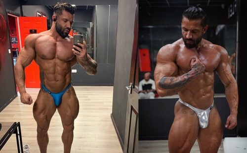Tight posers producing a sexy bulge