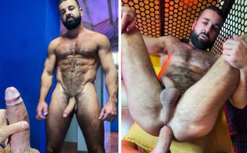 Hairy muscle man Giuspel takes a raw pounding at Amateur Gay POV