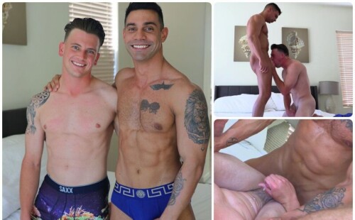 Hot European stud Marcus Acosta fucks the cum out of Adam Von