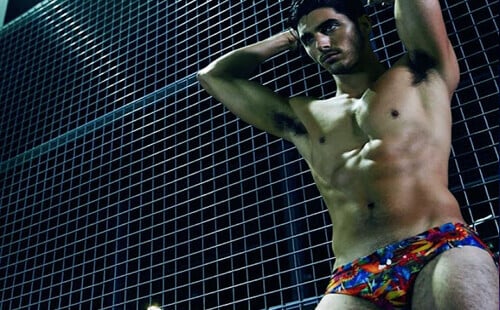 Taylor Zakhar Perez in briefs, and out briefs