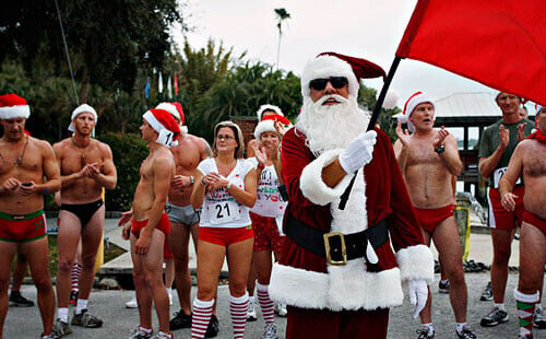 Santa Speedo Run