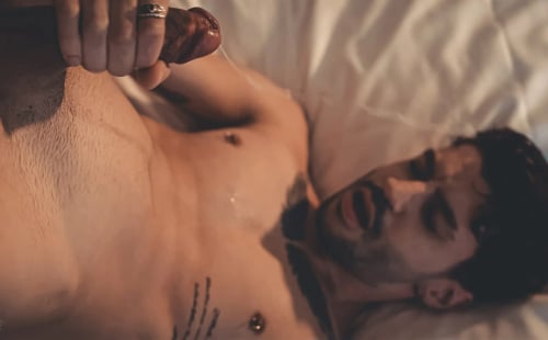 Inked Twink Angelo's Massive Facial