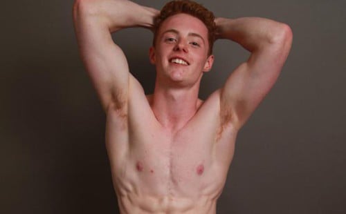Fit Young Red-head Isaac Harrison Shows Off