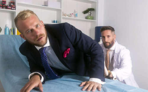 Dr Nick North pounds his horny patient Malek Tobias