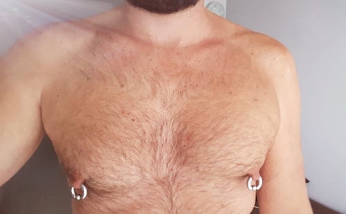 Daddy nipples pierced