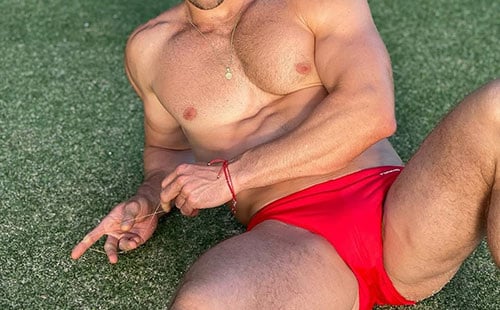 Hanging in Red Speedos