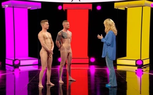 Jesper Hansen gets fully nude on Danish TV program