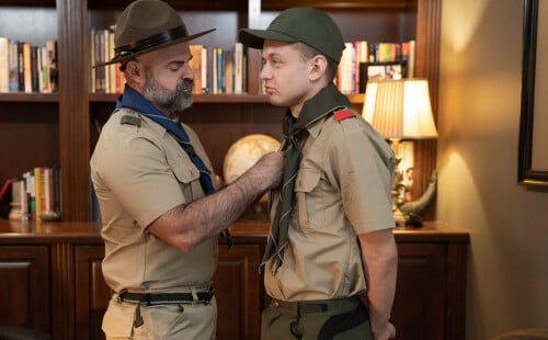 Scoutmaster Shoves His Fat Cock in Scout's Tiny Ass