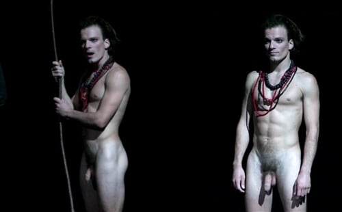 Maxime Le Gac Olanie full frontal naked on stage
