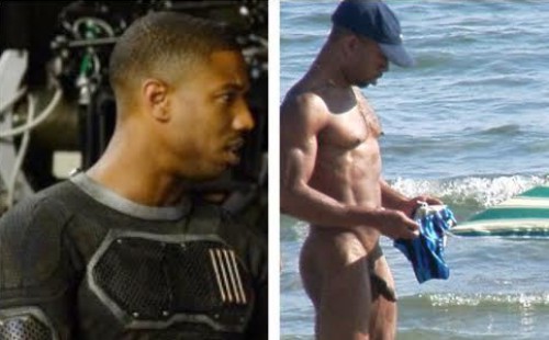 Michael B. Jordan papped nude at the beach