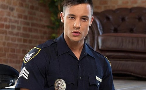 Flashing Cop Cock With Handsome Hunk