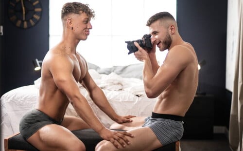 Devy pumps his throbbing cock deep into Felix Fox's bare hole